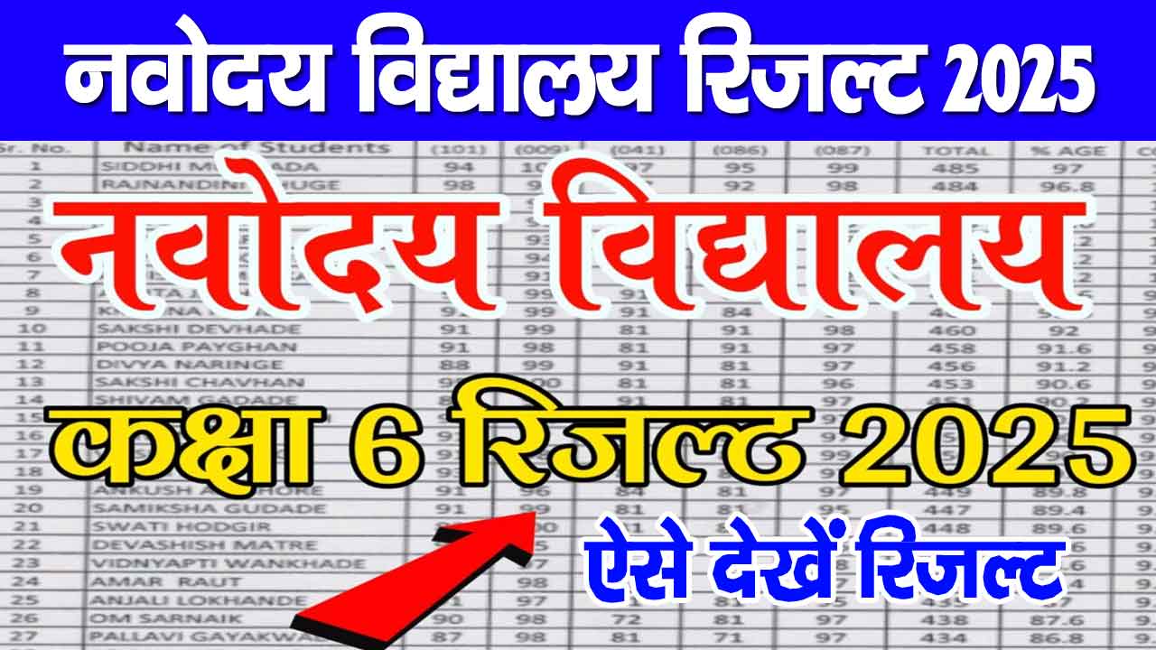 Navodaya Class 6th Result